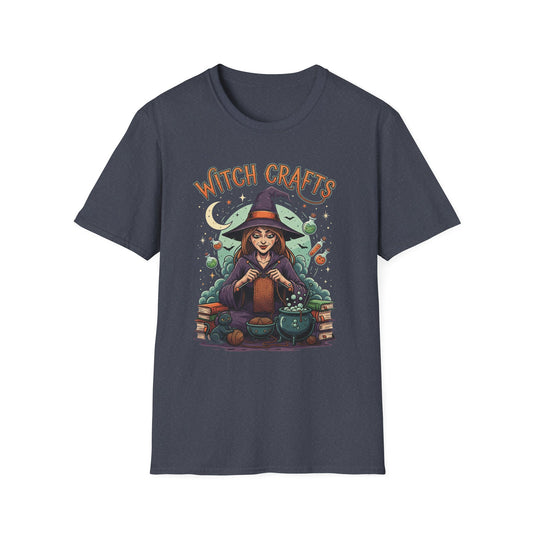 Witchcrafts Unisex Softstyle T-Shirt | Spooky Halloween Tee, Witchy Apparel, Gift for Witches, Retro Graphic Shirt, Autumn Fashion