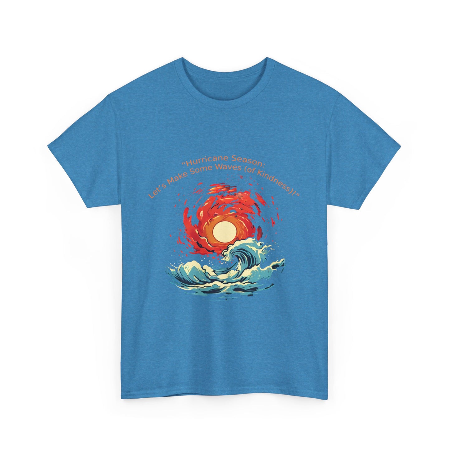 Unisex Heavy Cotton Tee - "Hurricane Season" Design for Beach Lovers & Ocean Enthusiasts