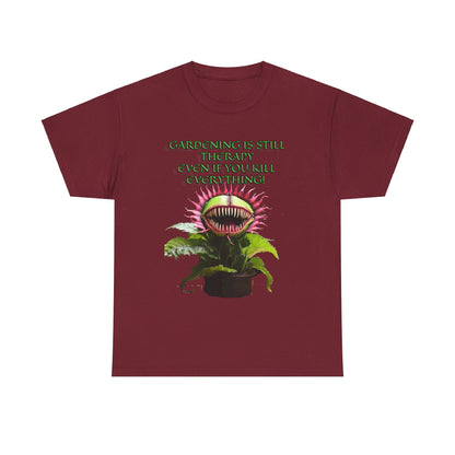 Gardening Is Therapy Unisex Heavy Cotton Tee