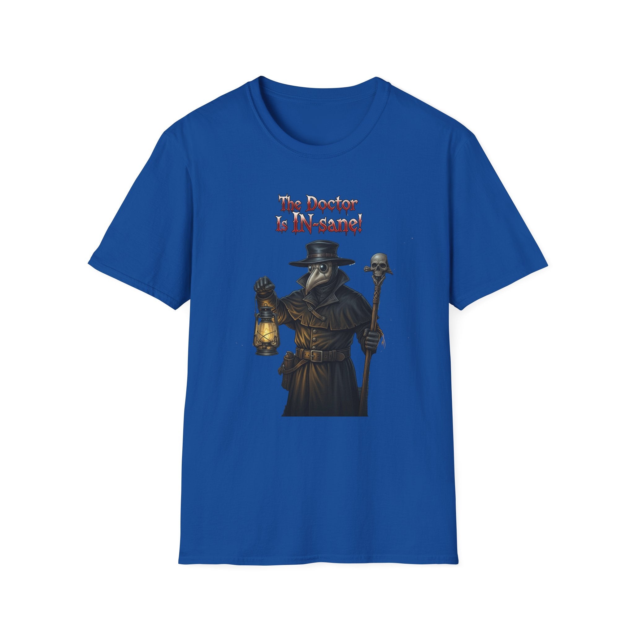 Gothic Plague In-sane Doctor T-Shirt, Unisex Softstyle Tee, Spooky Halloween Tee, Halloween Costume Shirt, Gift for Whovians, Dark Humor [...]