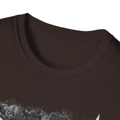 Gothic Winged Skull T-Shirt | Unisex Graphic Tee for Music Lovers, Halloween, Casual Wear, Gift for Him & Her