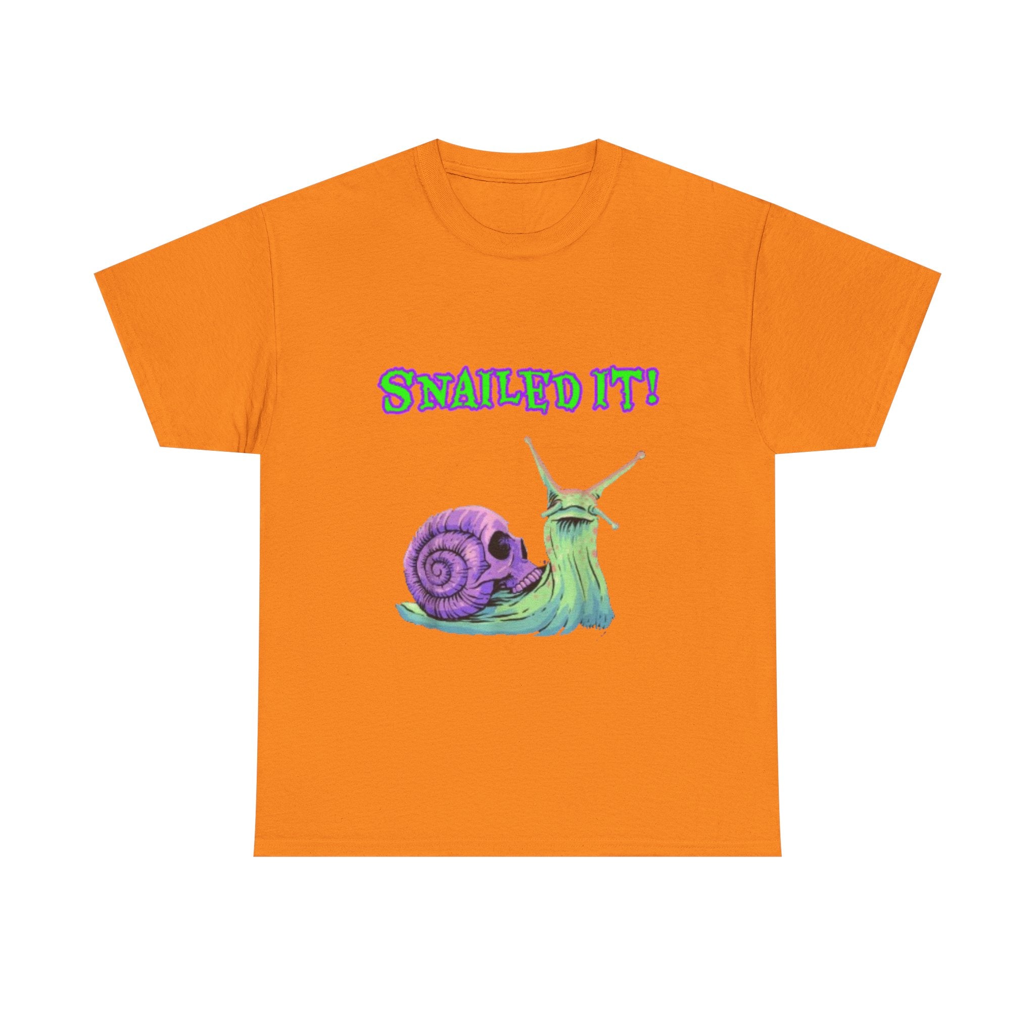 Snailed It!  Unisex Heavy Cotton Tee - "Snailed It!" T-Shirt for Fun Loving Individuals