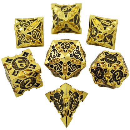 Metal Polyhedral Board Game Dice