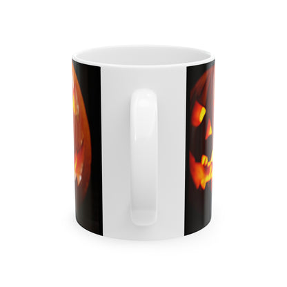 Halloween Jack O Lantern Ceramic Mug, (11oz, 15oz)