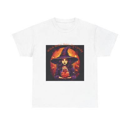 Halloween Witch Candy Unisex Heavy Cotton Tee