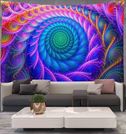 Psychedelic Spiral Tapestry