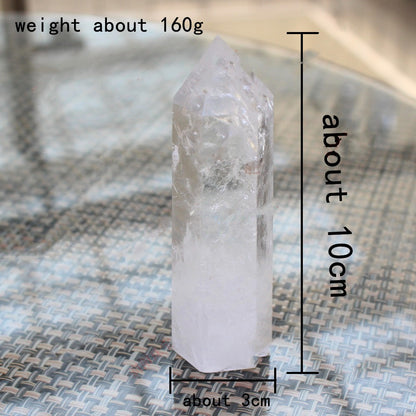 Natural White Crystal Single Tip Hexagon Prism Degaussing Purification