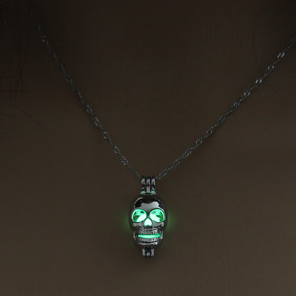 Halloween multi-colored glow-in-the-dark Skeleton hollow-out diy necklace