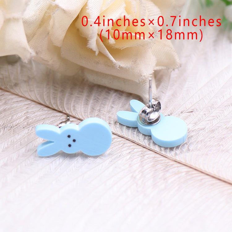 Women's Cute Fashion Rabbit Shape Easter Acrylic Earrings