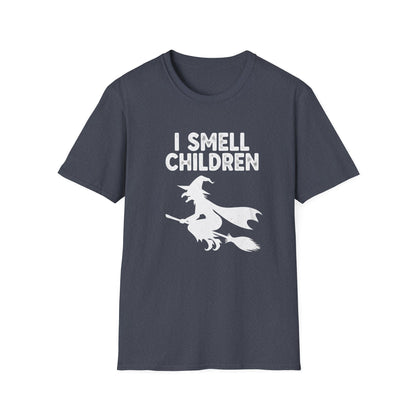 Funny I Smell Children Witch Parity Unisex Softstyle T-Shirt - I Smell Children, Gift for Parents, Humor Tee, Casual Wear, Halloween Party, Fun Outfit