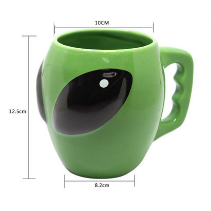 Spaced Out Green Alien Head Mug