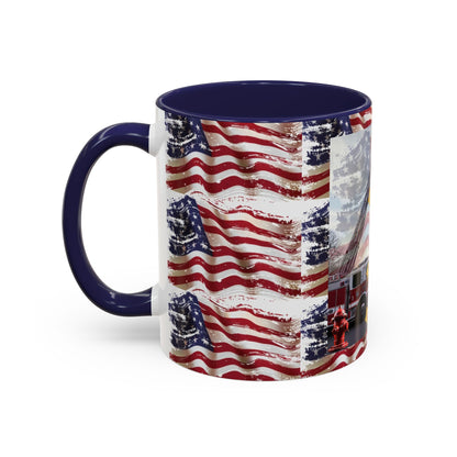 Juniata Terrace Fire 2025 Patriotic Firefighter Accent Coffee Mug - 11oz & 15oz