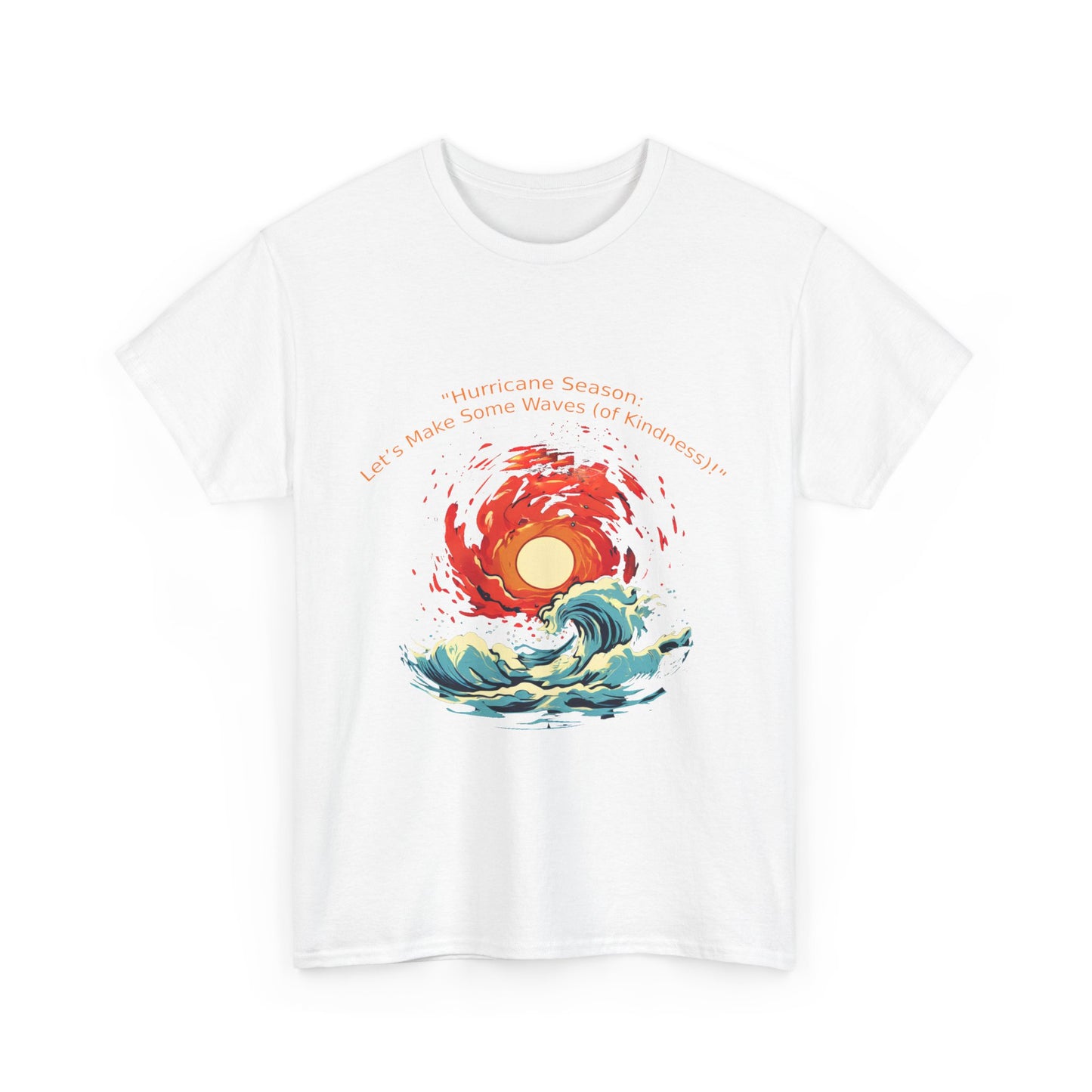 Unisex Heavy Cotton Tee - "Hurricane Season" Design for Beach Lovers & Ocean Enthusiasts