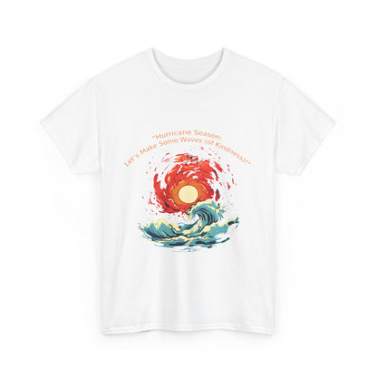 Unisex Heavy Cotton Tee - "Hurricane Season" Design for Beach Lovers & Ocean Enthusiasts