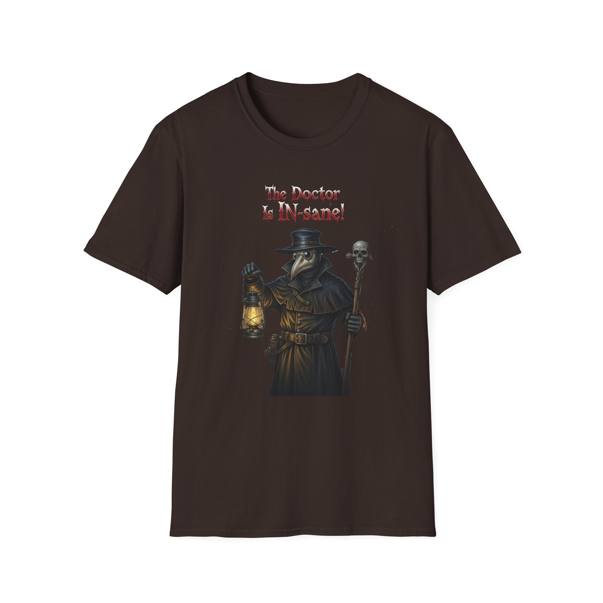 Gothic Plague In-sane Doctor T-Shirt, Unisex Softstyle Tee, Spooky Halloween Tee, Halloween Costume Shirt, Gift for Whovians, Dark Humor [...]