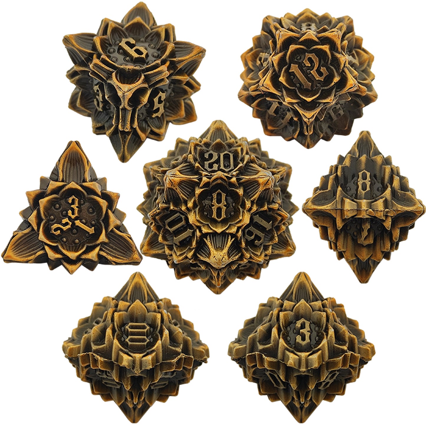 Metal Polyhedral Board Game Dice