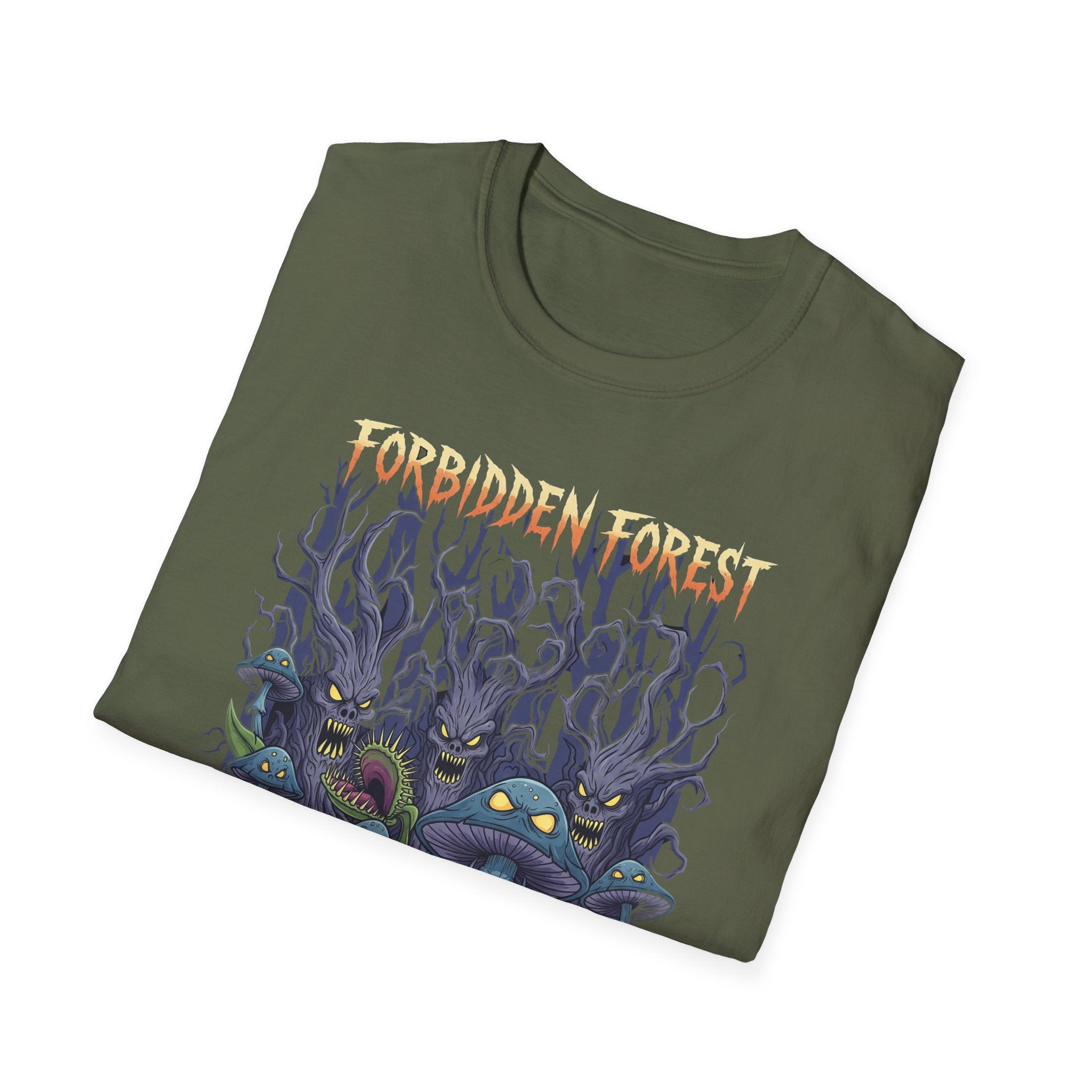 Forbidden Forest Graphic T-Shirt for Nature Lovers & Mystical Vibes, Gift for Halloween, Casual Wear, Adventure Tee, Unique Design