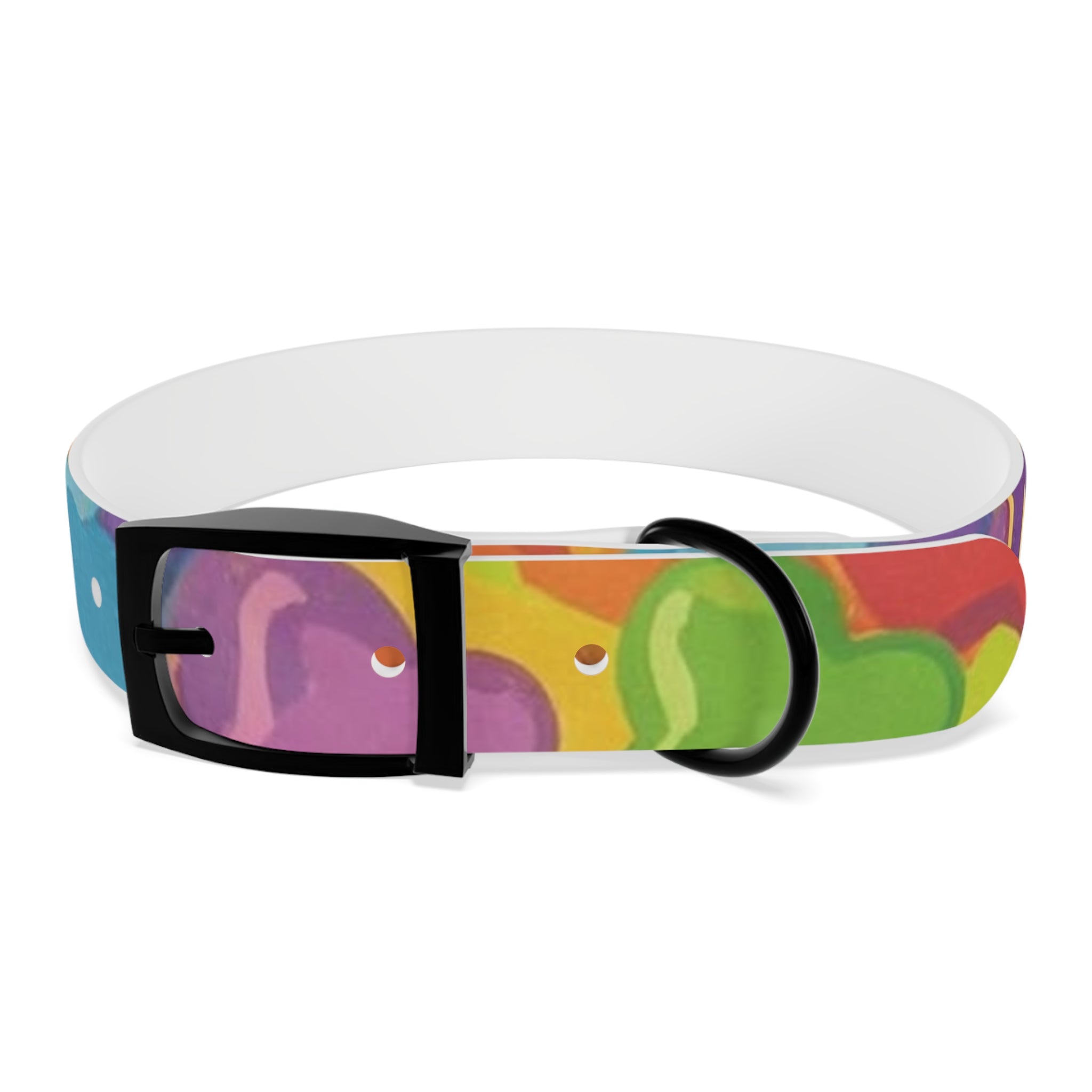 Vibrant Rainbow Dog Collar - Colorful Pet Accessory for Any Occasion