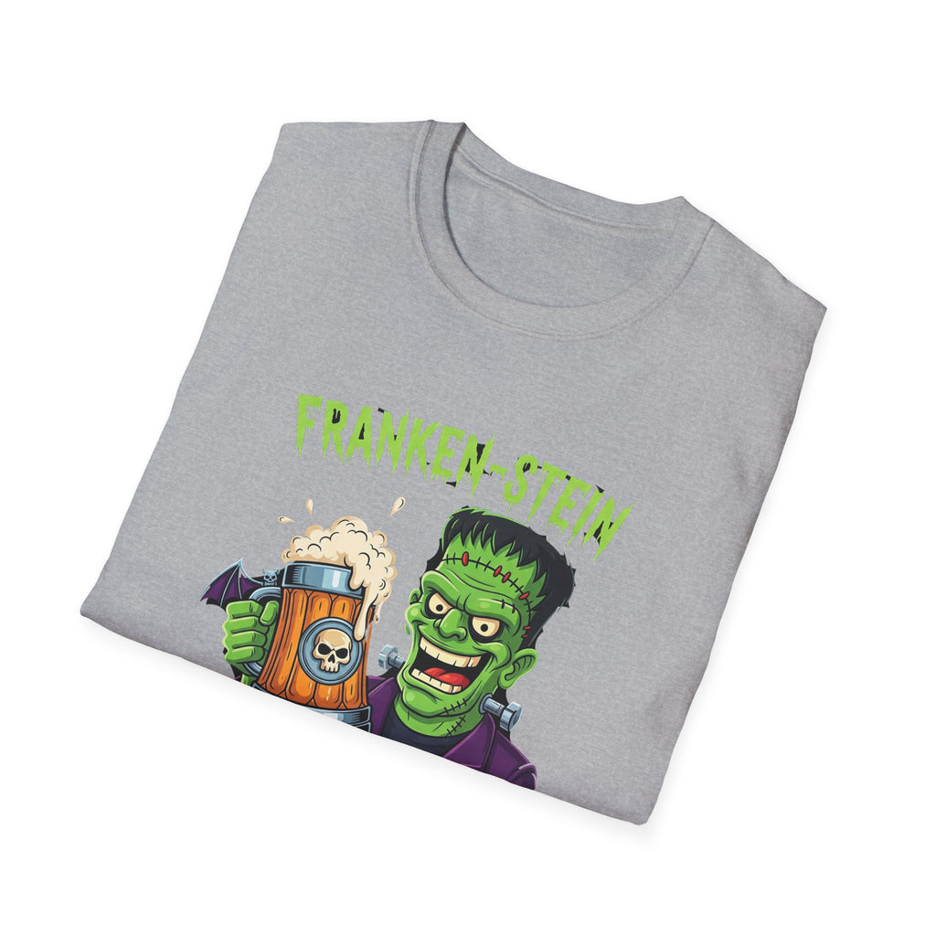 Franken-stein Beer T-Shirt, Spooky Halloween Apparel, Unisex Graphic Tee, Monster Mash Party Shirt, Halloween Costume Top, Beer Lover Gift