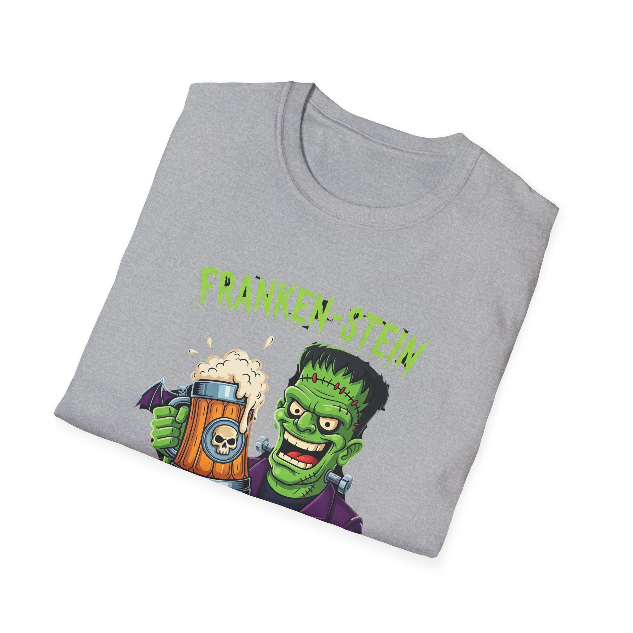 Franken-stein Beer T-Shirt, Spooky Halloween Apparel, Unisex Graphic Tee, Monster Mash Party Shirt, Halloween Costume Top, Beer Lover Gift