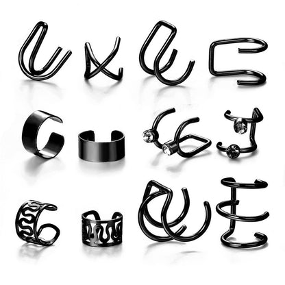 Creative Simple Non-pierced Ear Clip Five-piece Set