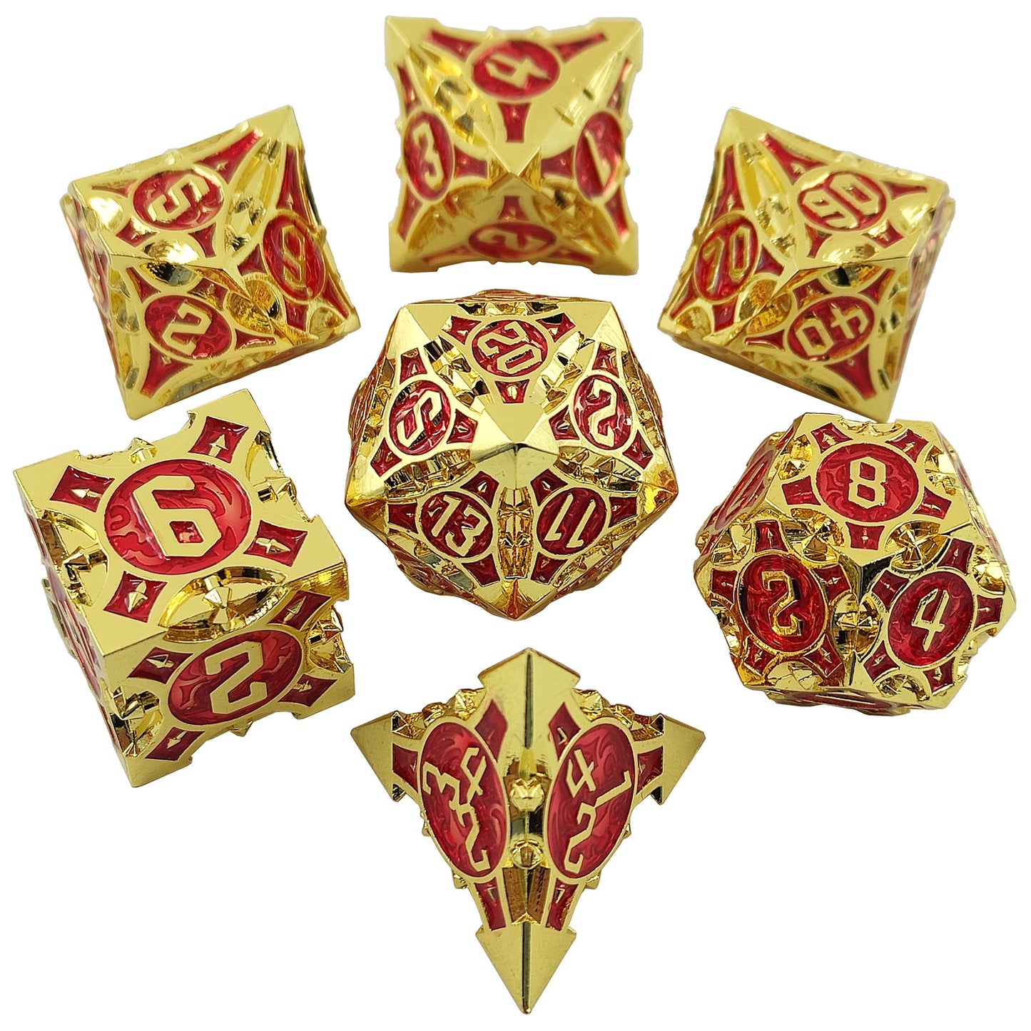 Metal Polyhedral Board Game Dice