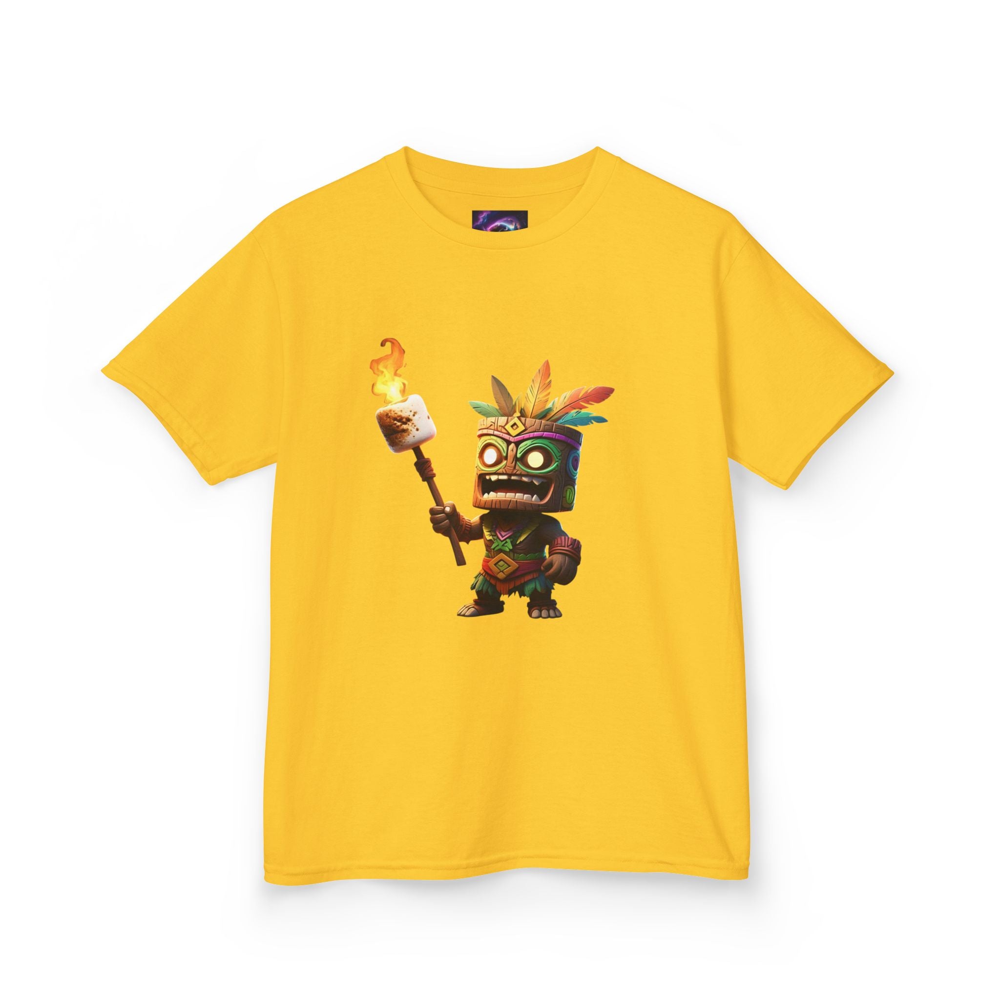 Kids Tiki Toasted Marshmallow Heavy Cotton Tee - Fun & Playful Design for Adventurous Kids