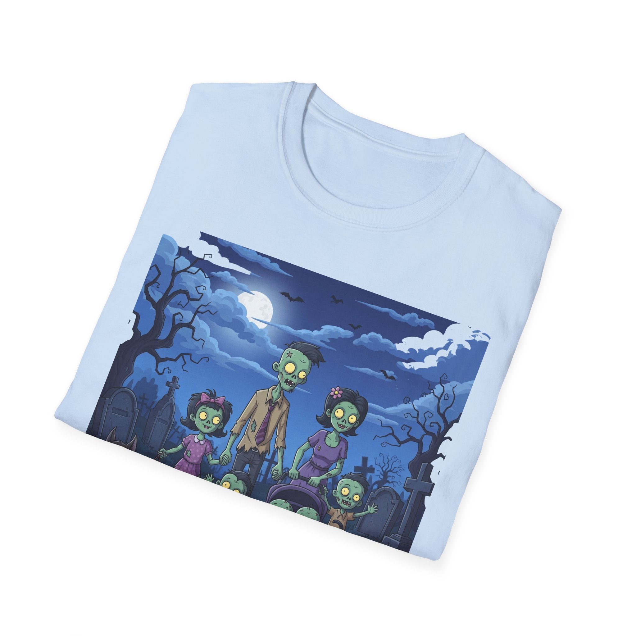 Zombie Family Halloween T-Shirt, Unisex Softstyle Tee for Men & Women, Funny Halloween Gift, Spooky Costume Top, Perfect for Halloween [...]