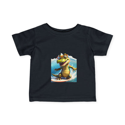 Cute Alligator Surfing Infant Tee - Perfect for Playtime & Summer Fun