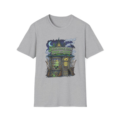 Halloween Which Witch Is Which Broom and Gloom Unisex T-Shirt, Spooky Shirt, Graphic Tee, Fall Apparel, Halloween Gift, Cozy Casual Wear