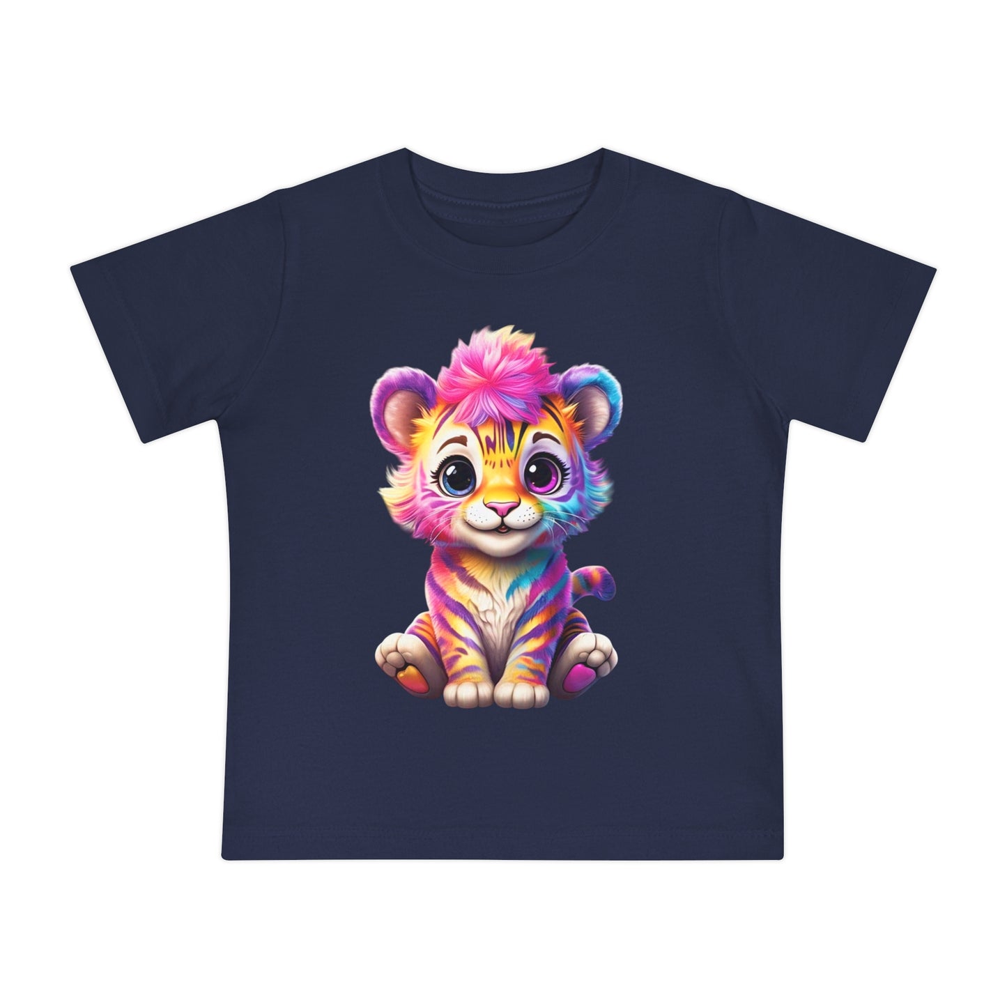 Colorful Baby Tiger & Butterfly Short Sleeve T-Shirt