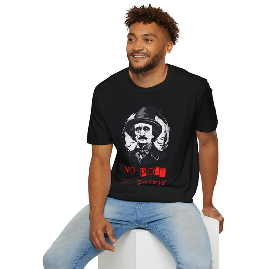 No Poe No Party T-Shirt, Unisex Graphic Tee, No Boos No Party Shirt, Spooky Apparel, Fun Costume Tee, Perfect for Fall Celebrations