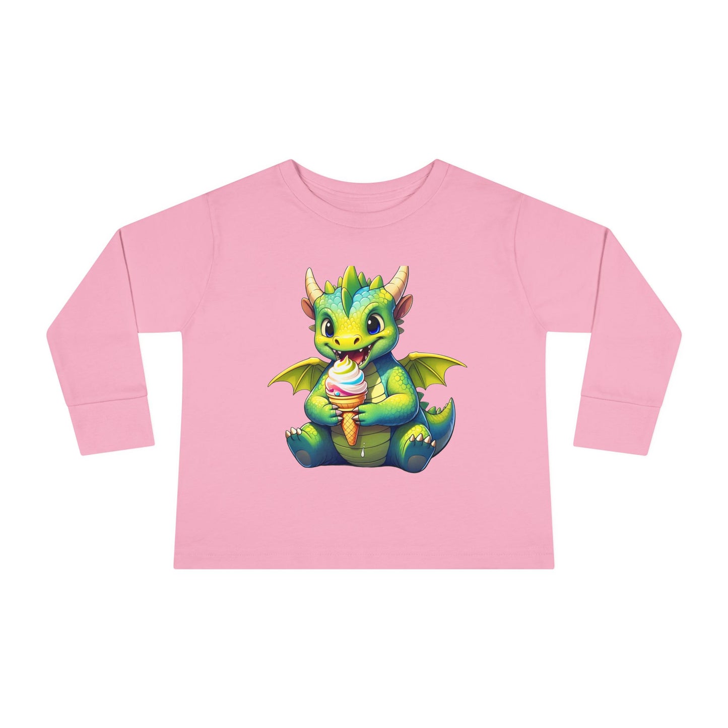 Cute Dragon Toddler Long Sleeve Tee - Perfect for Kids' Birthdays & Playtime