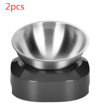 Pet Stainless Steel Bowl Pet Double Night