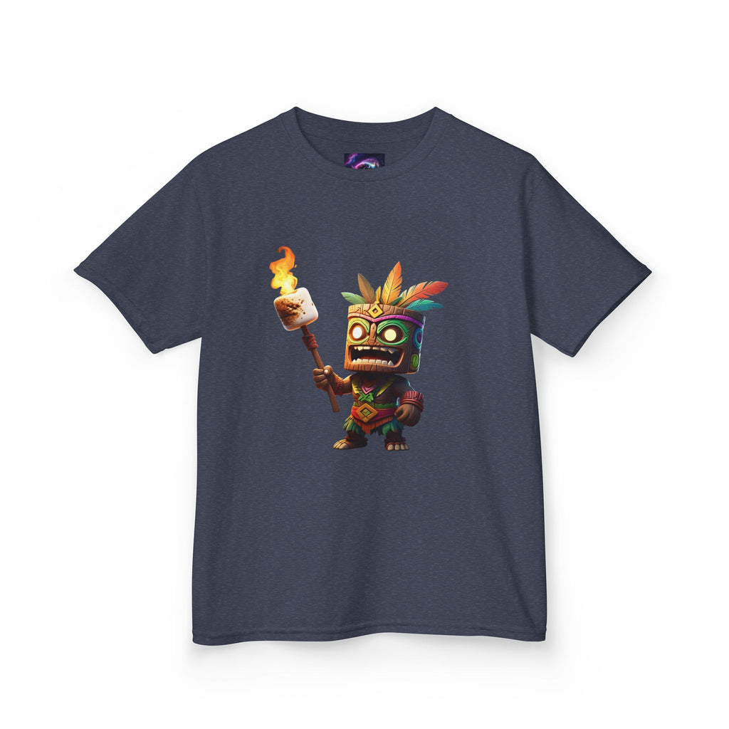 Kids Tiki Toasted Marshmallow Heavy Cotton Tee - Fun & Playful Design for Adventurous Kids