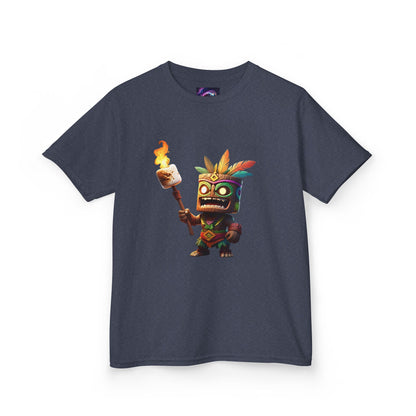Kids Tiki Toasted Marshmallow Heavy Cotton Tee - Fun & Playful Design for Adventurous Kids