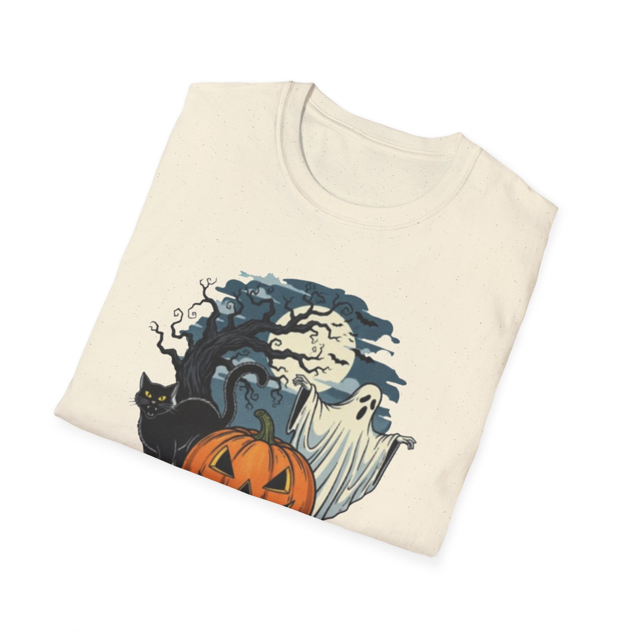 Halloween Graphic T-Shirt, Spooky Tee, Unisex Casual Wear, Fall Apparel, Ghost Pumpkin Shirt, Halloween Costume Top