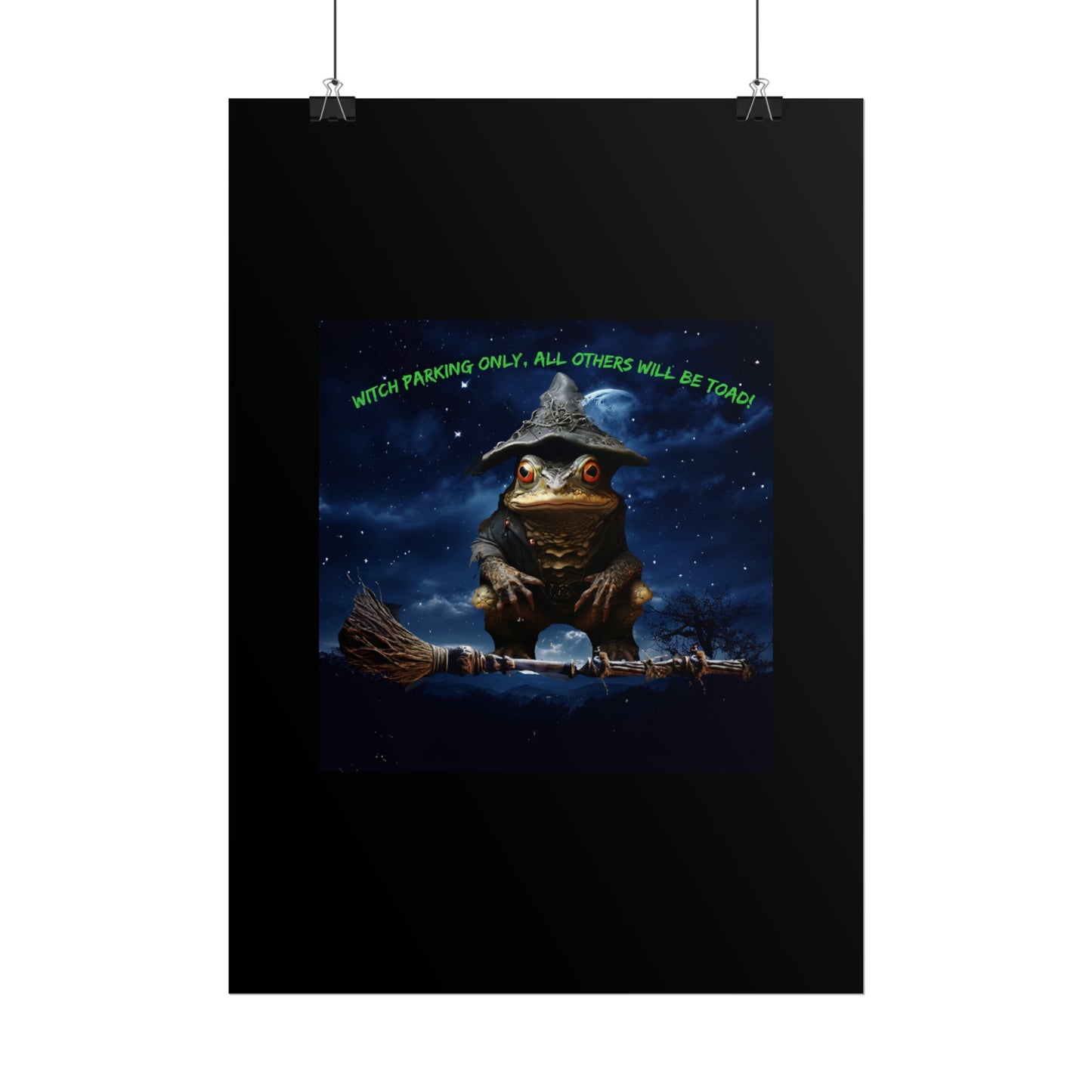 Witch Parking Only Toad Rolled Posters