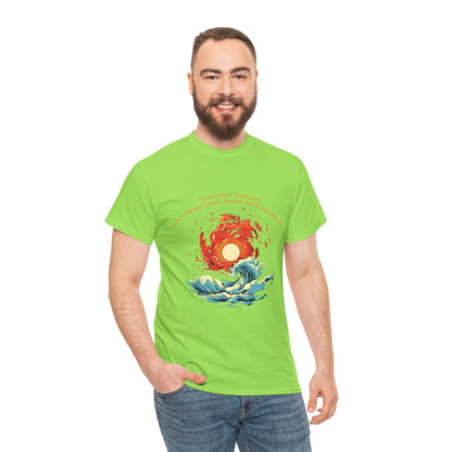 Unisex Heavy Cotton Tee - "Hurricane Season" Design for Beach Lovers & Ocean Enthusiasts