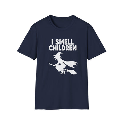Funny I Smell Children Witch Parity Unisex Softstyle T-Shirt - I Smell Children, Gift for Parents, Humor Tee, Casual Wear, Halloween Party, Fun Outfit