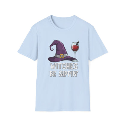 Witches Be Sippin' Unisex Softstyle T-Shirt | Spooky Season Tee, Halloween Gift, Witchy Apparel, Casual Wear, Festival Shirt