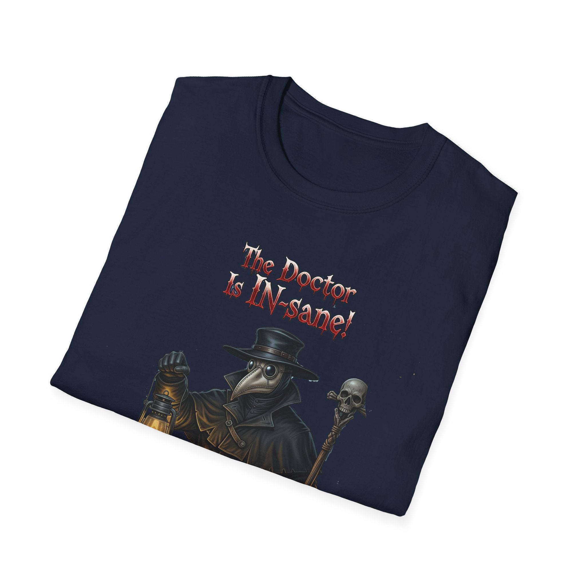 Gothic Plague In-sane Doctor T-Shirt, Unisex Softstyle Tee, Spooky Halloween Tee, Halloween Costume Shirt, Gift for Whovians, Dark Humor [...]