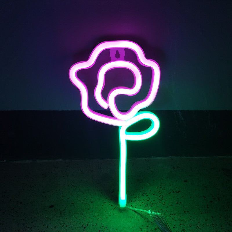 Bedroom Decoration Led Rose Neon Lights