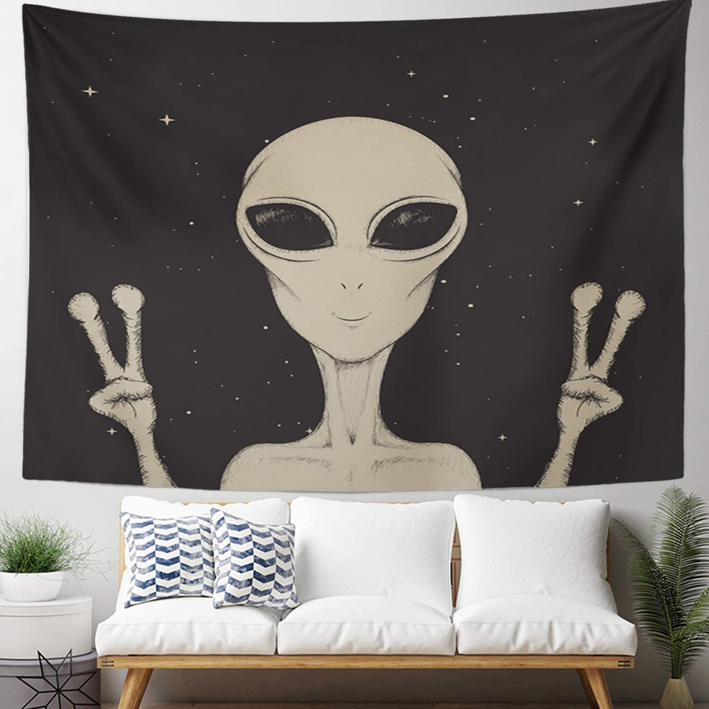 Hanging Alien Printed Background Cloth