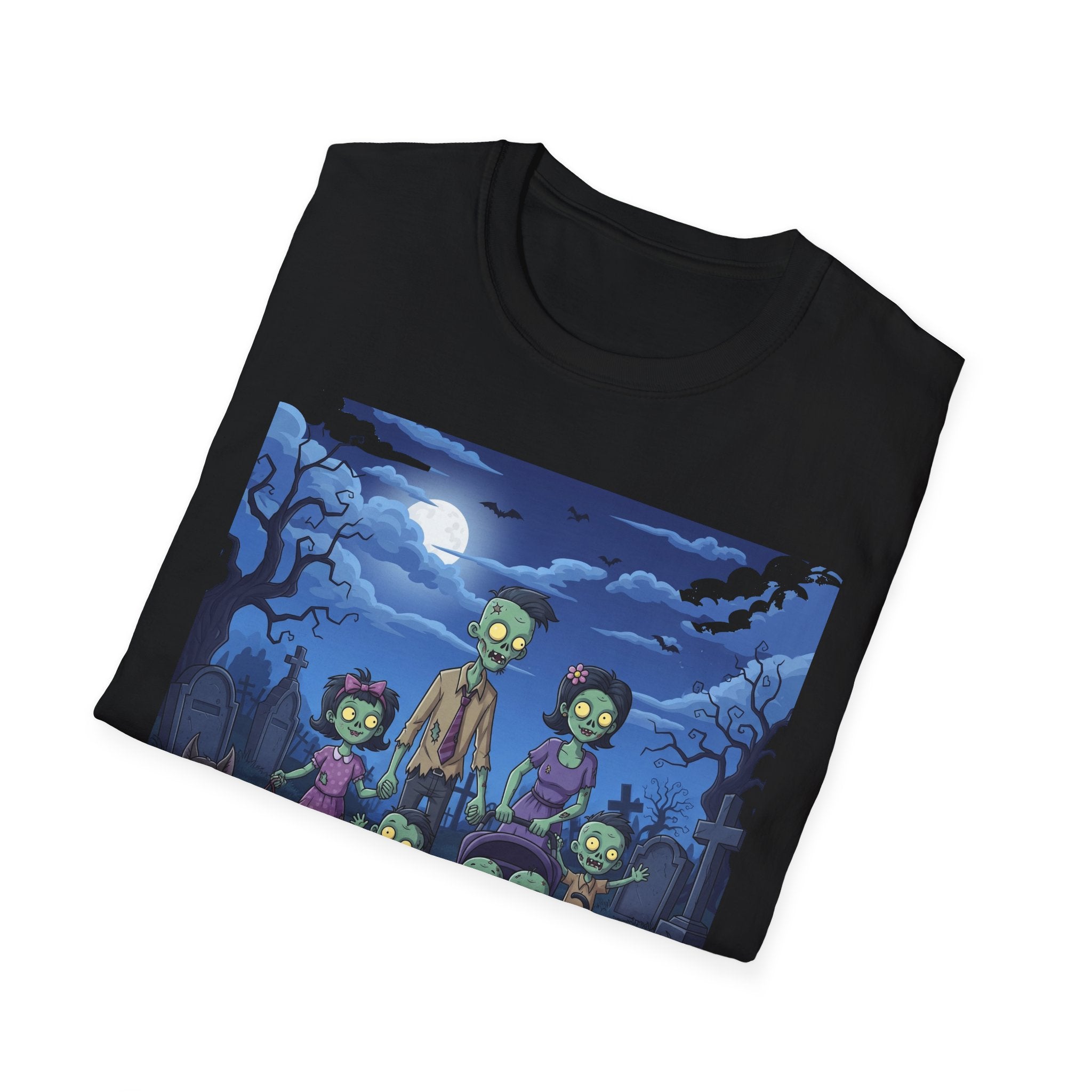 Zombie Family Halloween T-Shirt, Unisex Softstyle Tee for Men & Women, Funny Halloween Gift, Spooky Costume Top, Perfect for Halloween [...]