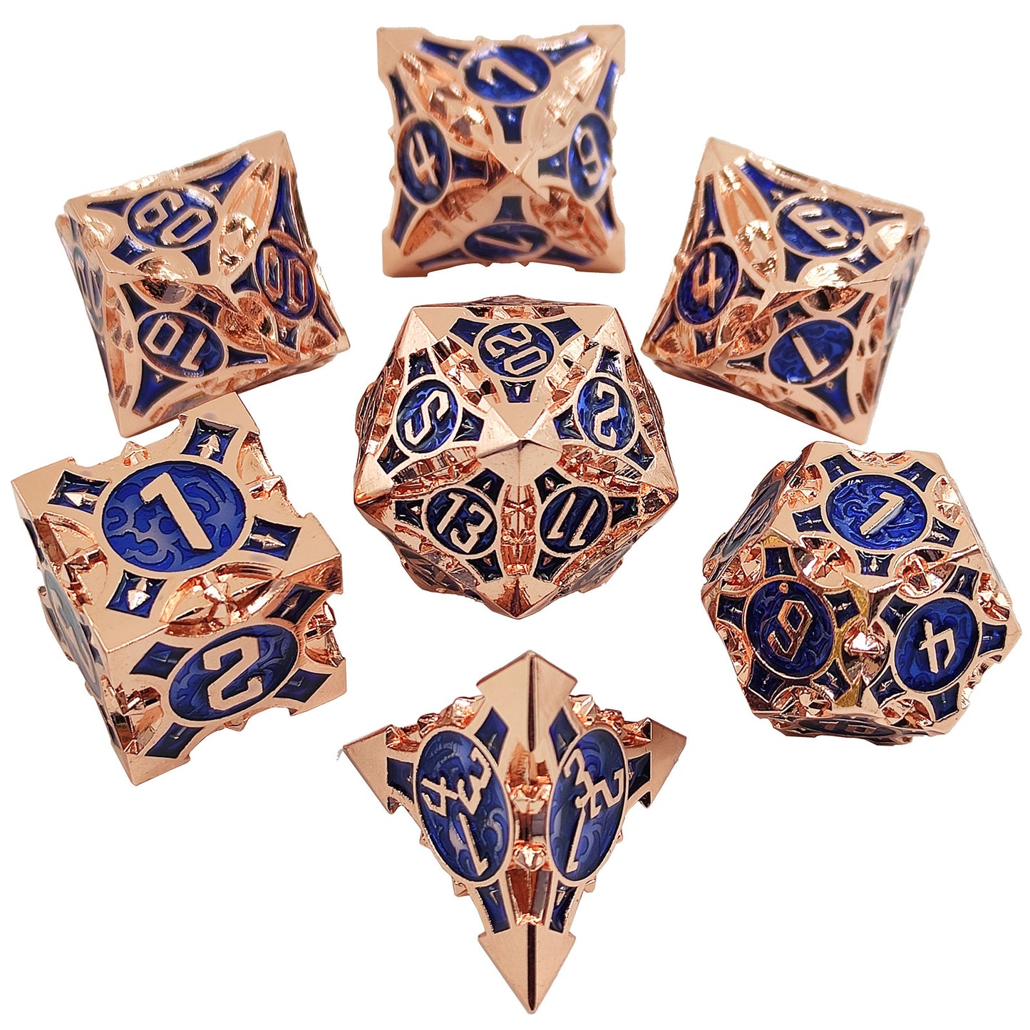 Metal Polyhedral Board Game Dice