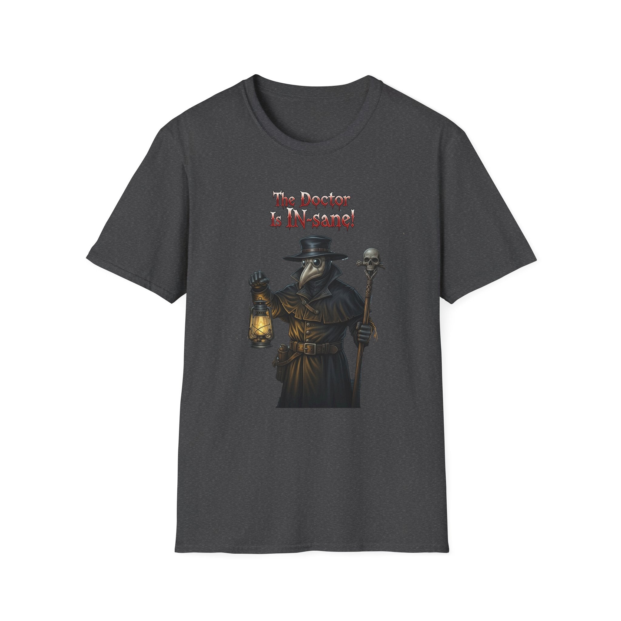 Gothic Plague In-sane Doctor T-Shirt, Unisex Softstyle Tee, Spooky Halloween Tee, Halloween Costume Shirt, Gift for Whovians, Dark Humor [...]
