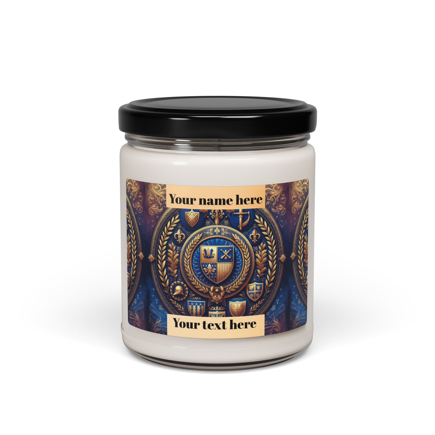 Honor Customizable Royal Crest  – 9oz Decorative Candle for Home & Occasions