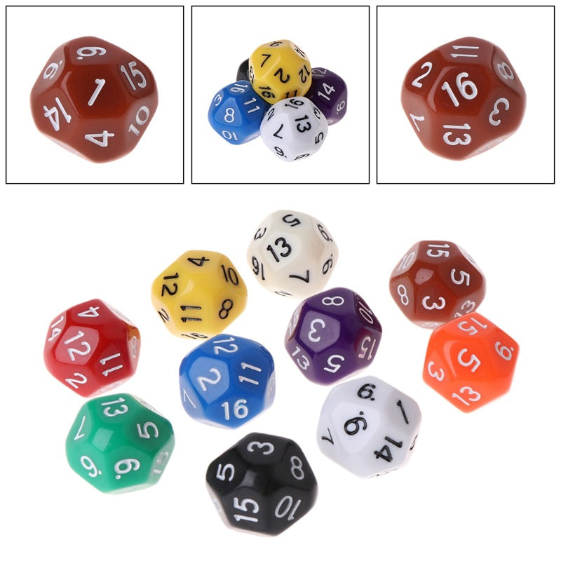 16-sided Multi-sided Dice Number Dice Toy Game Counting Dice