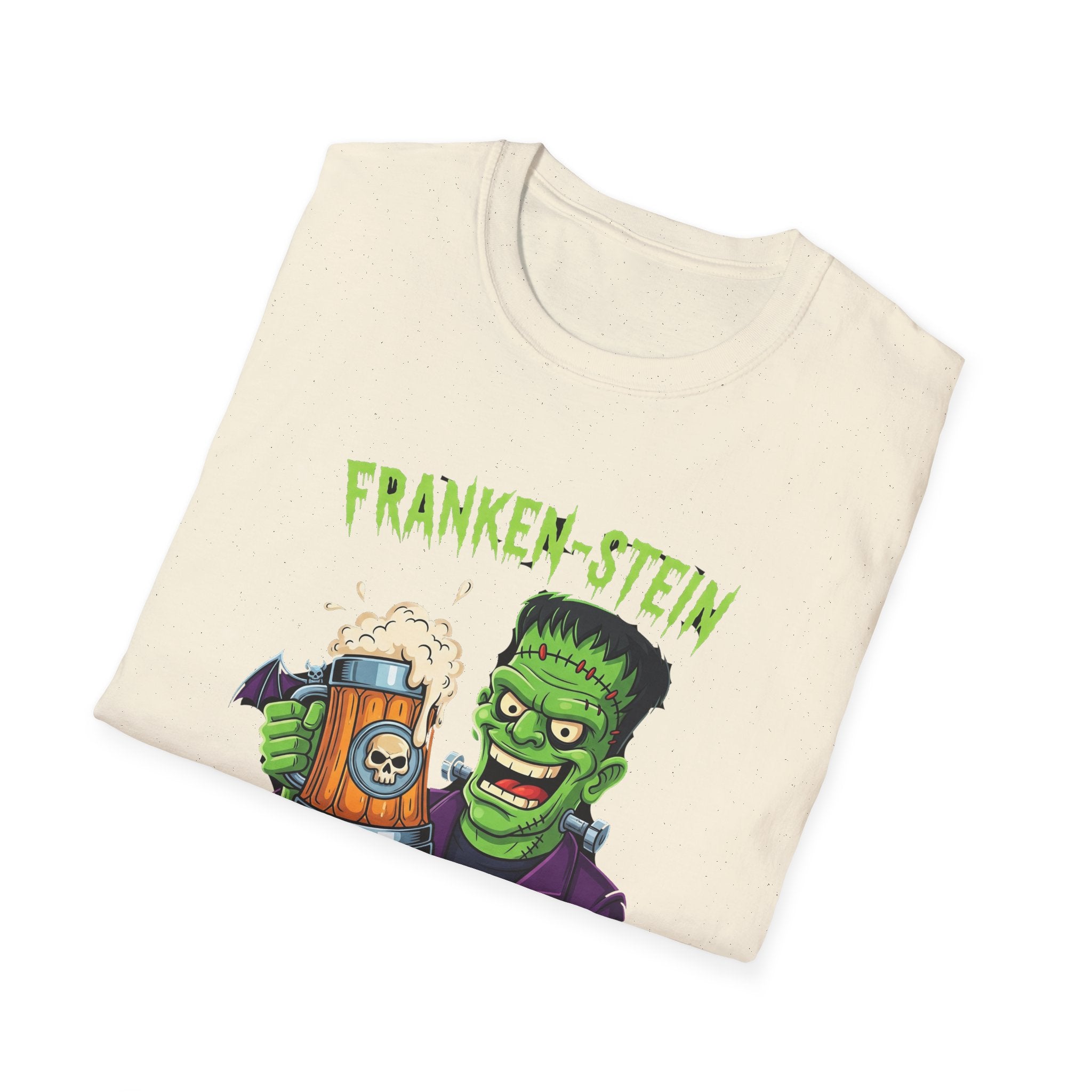 Franken-stein Beer T-Shirt, Spooky Halloween Apparel, Unisex Graphic Tee, Monster Mash Party Shirt, Halloween Costume Top, Beer Lover Gift